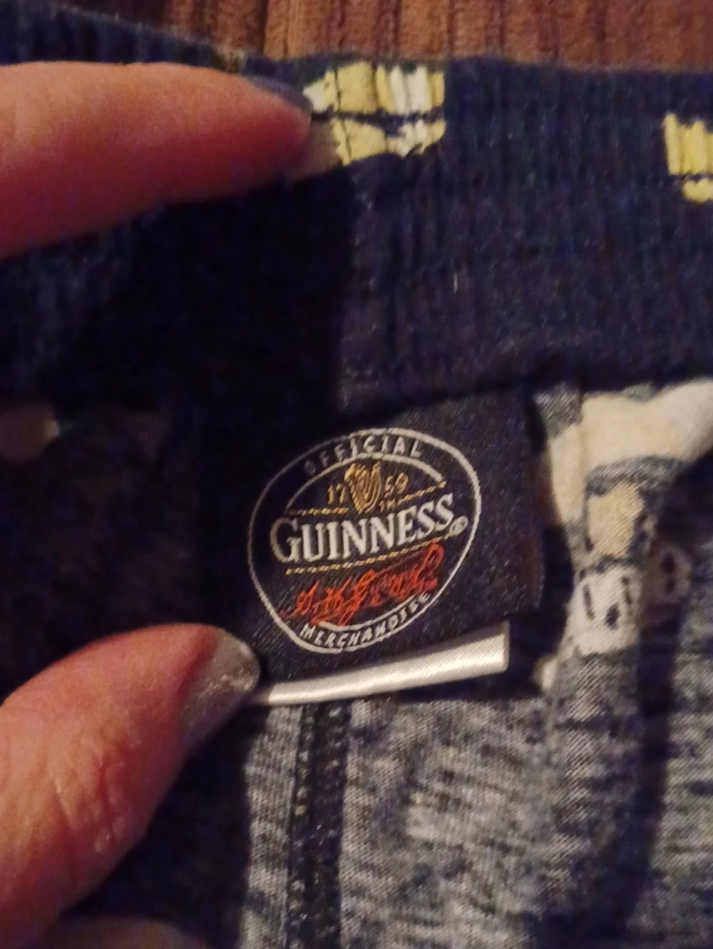 Guinness Men’s Navy Logo Print Casual Boxers